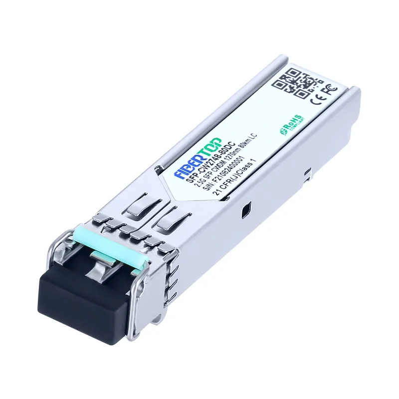 Трансивер 2.5G CWDM SFP ZR 1270 нм~1610 нм, дальность передачи 80 км. 1