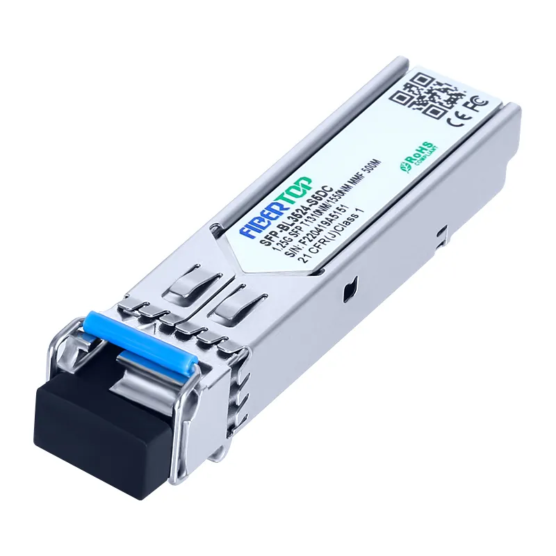 Módulo transceptor SFP BIDI 1000BASE de 1,25 G y 550 m, transmisión a 1310 nm y recepción a 1550 nm. 1