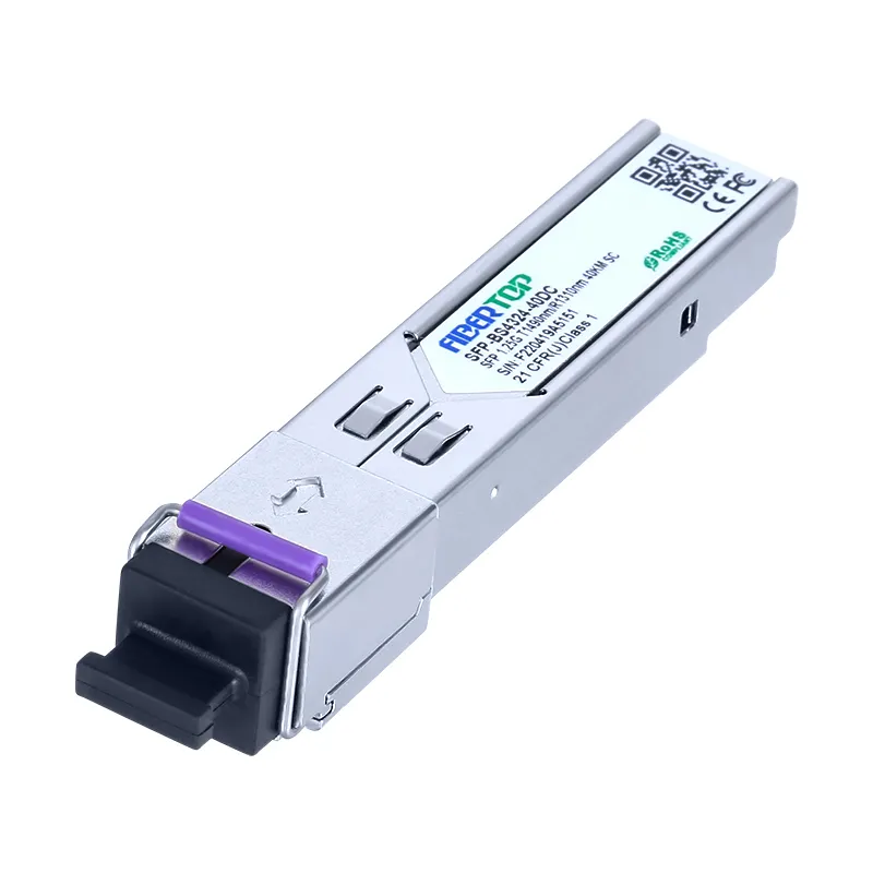 1.25G SFP BIDI 1000BASE-BX 40km SC Tx1490nm/Rx1310nm Transceiver Module 1