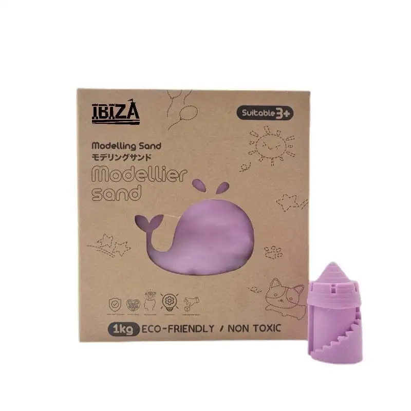 IBIZA - 1kg colorful sensory sand box packing educational toys 1