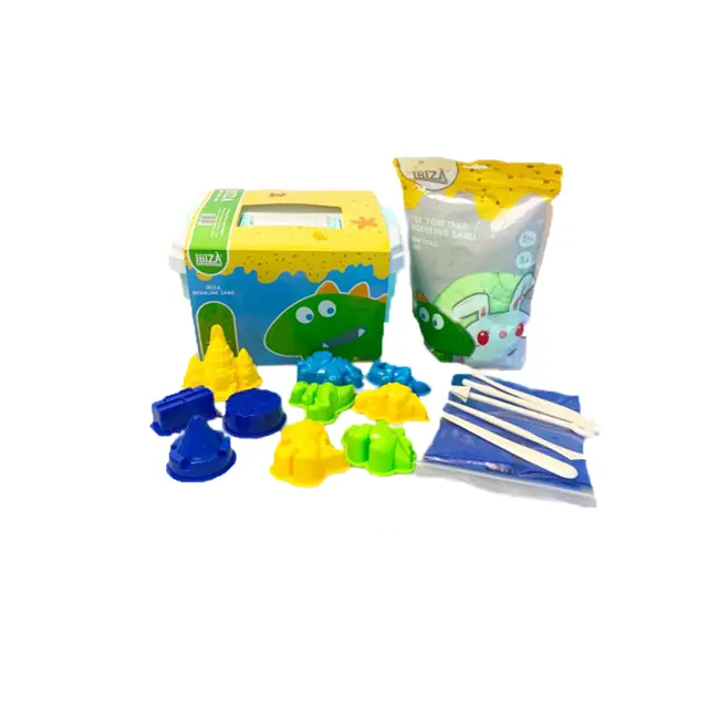 IBIZA - Green Modelling sand 1KG +15 pcs mould+1 Inflatable sand table PRODUCTS 1