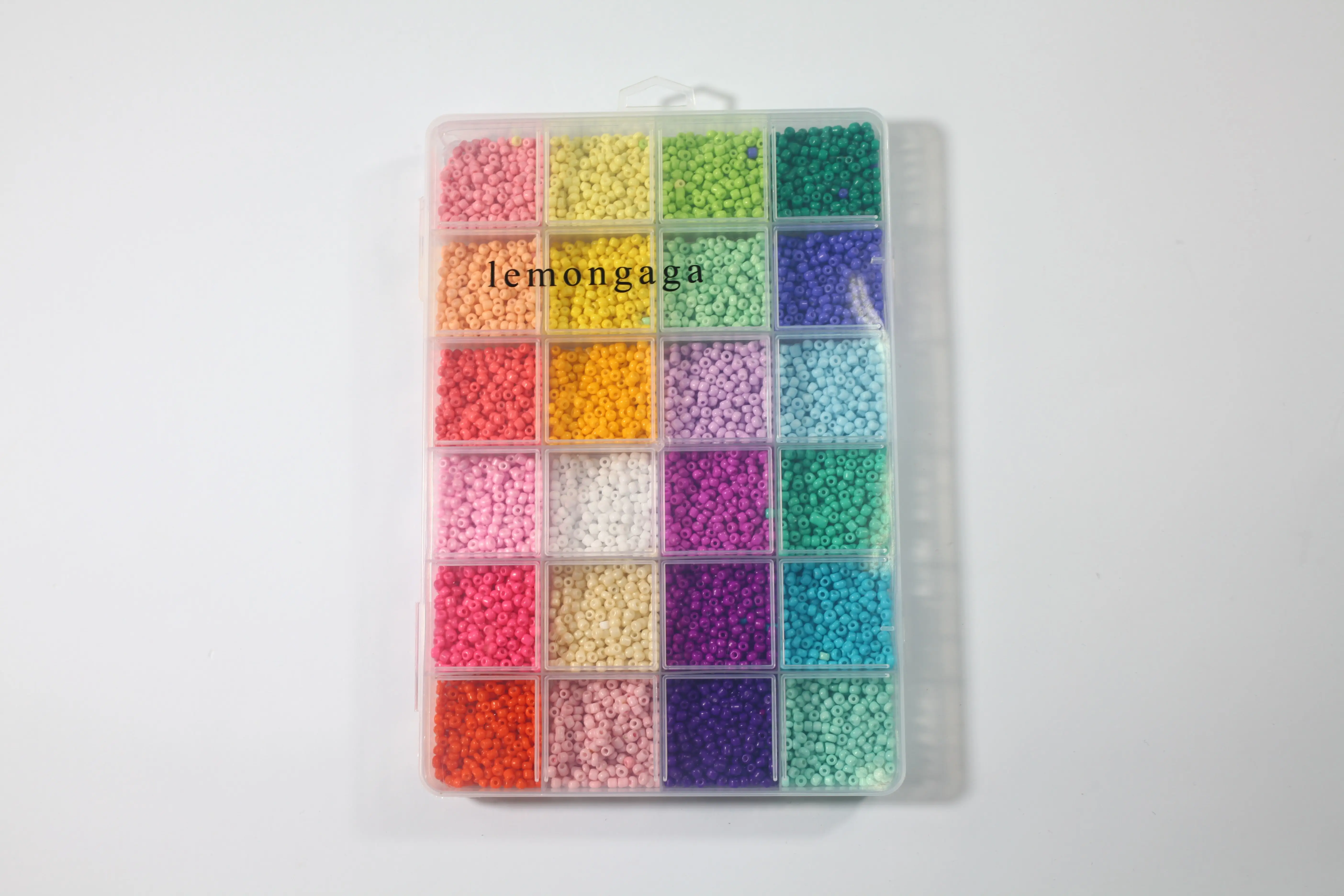 Lemongaga-DIY Jewelry Making Beads Kit Colorful Plastic Alphabet Beads Set with Storage Box for Bracelet Necklace Ages 4 1