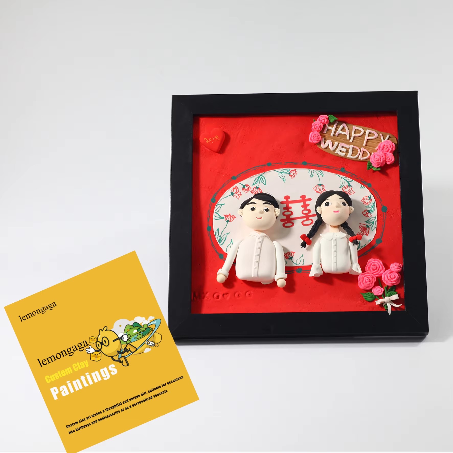 Lemongaga Custom Clay Painting Personalized Photo Gifts for Family Portraits Using Own Photos 3