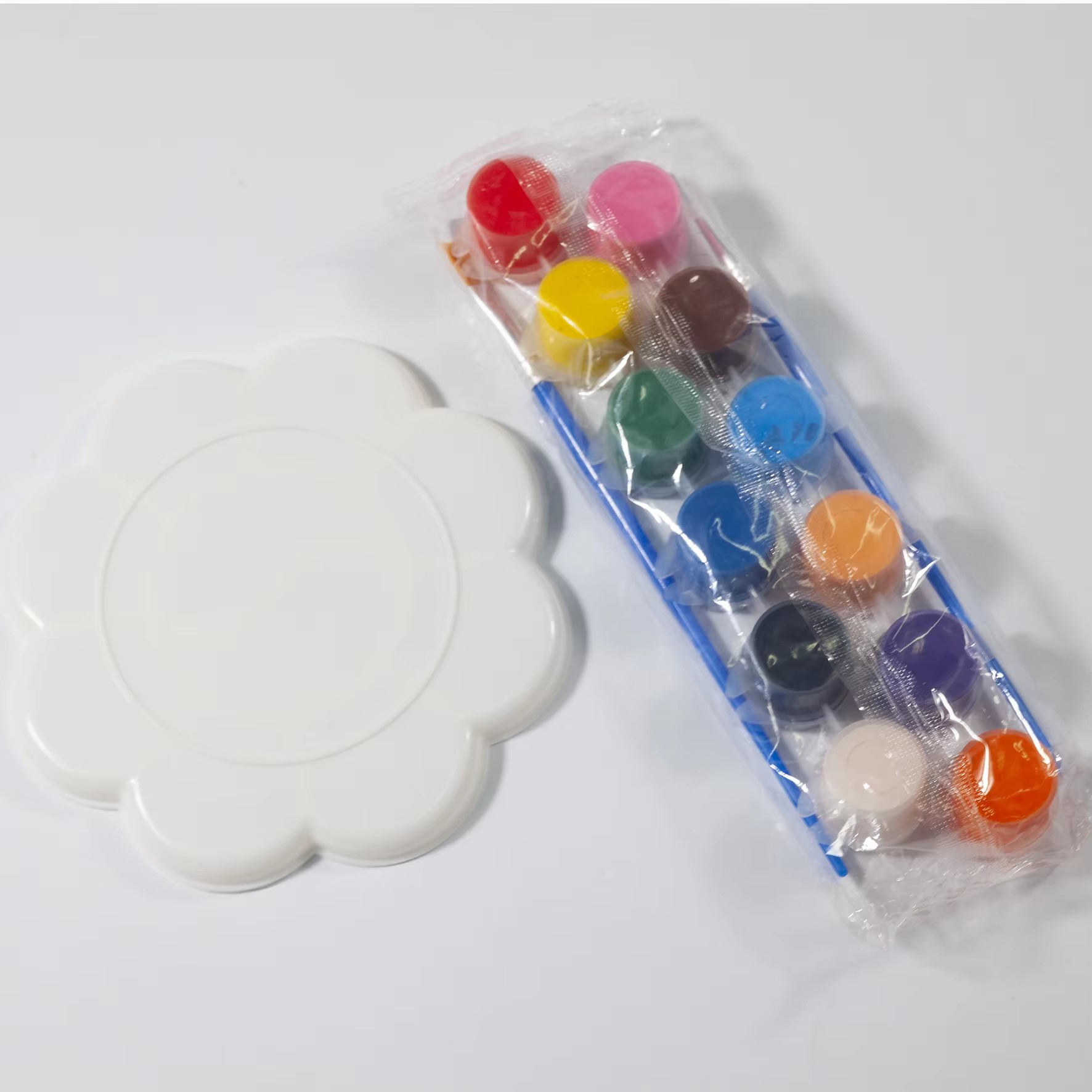 Lemongaga Paint Brush Set 1 Palette Plastic Tray for Painting Artist Gift, Classroom Supplies, Kids Birthday Art 2