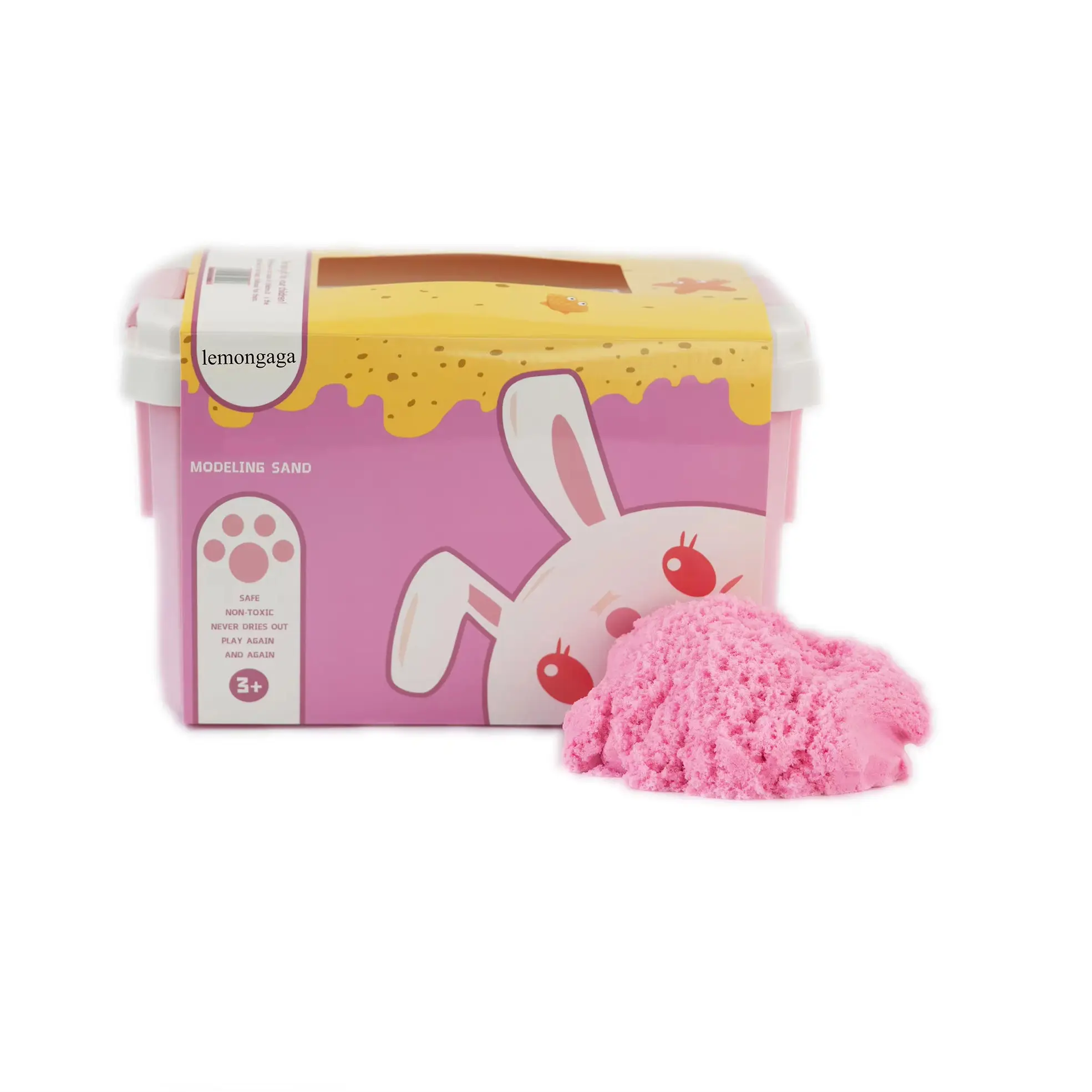 Lemongaga Wholesale&amp;retail Children's Magic Sand Kit,including Mold and Sand Tray, Multiple Colors, Safe and Non-toxic f 1
