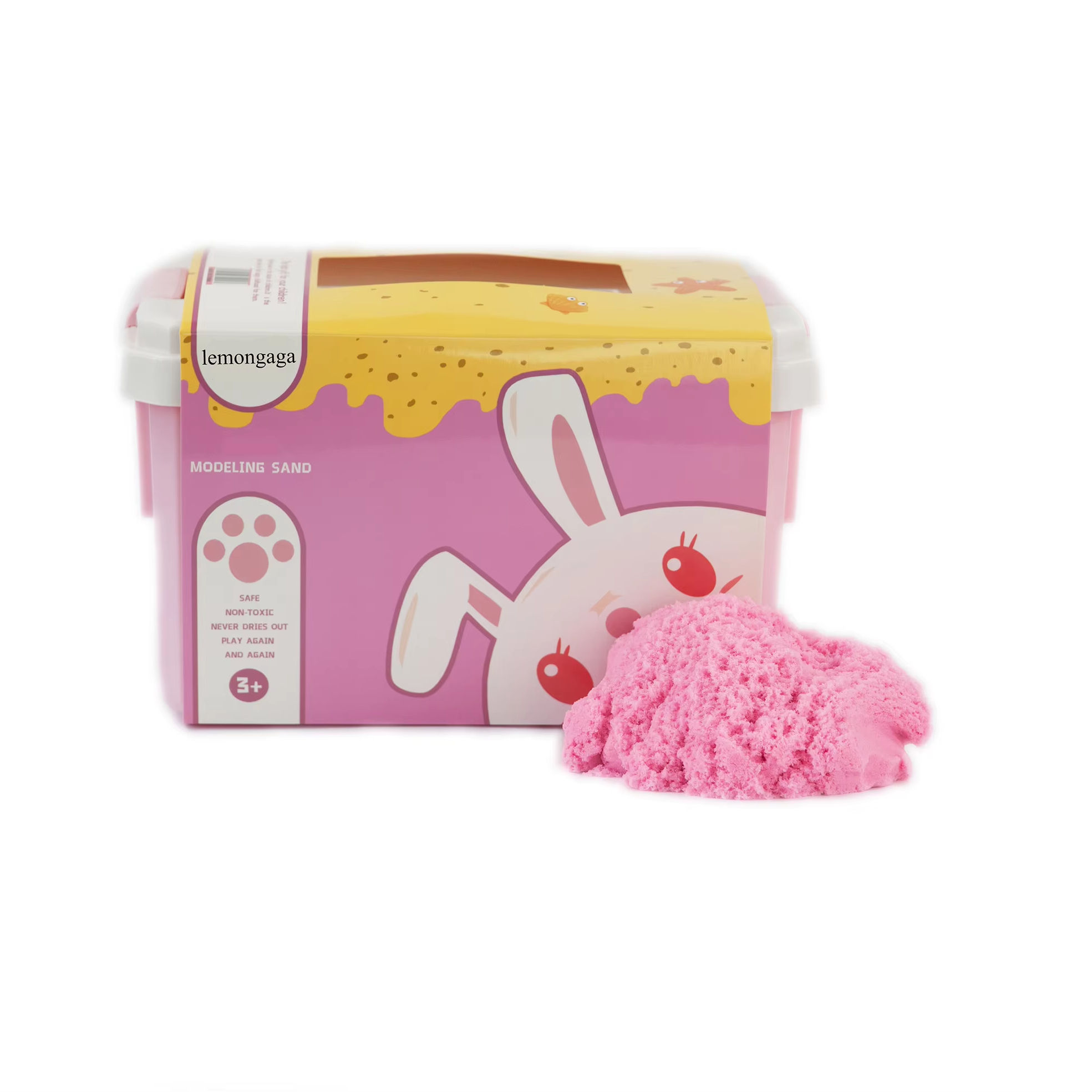 Lemongaga Wholesale&retail Children's Magic Sand Kit,including Mold and Sand Tray, Multiple Colors, Safe and Non-toxic f 2