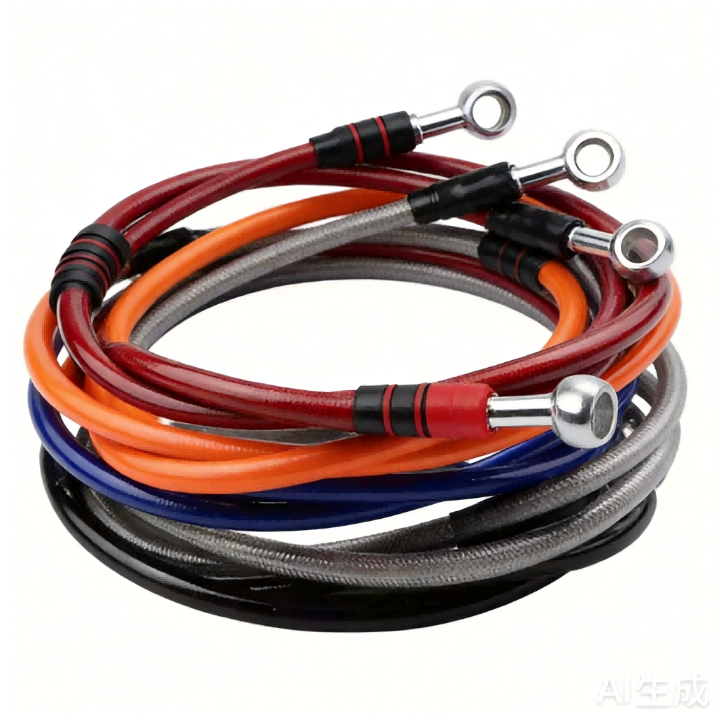 Track Racing Brake Line Kit with Low-Expansion PTFE Hose 3