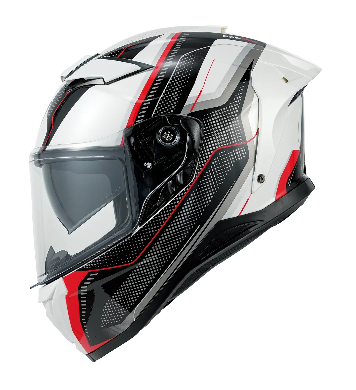MY Full Face Safest Motorcycle Helmet  P-White /Red FF939 ECE R 22.06 and DOT Approved ABS Shell helmet with dual visor 1