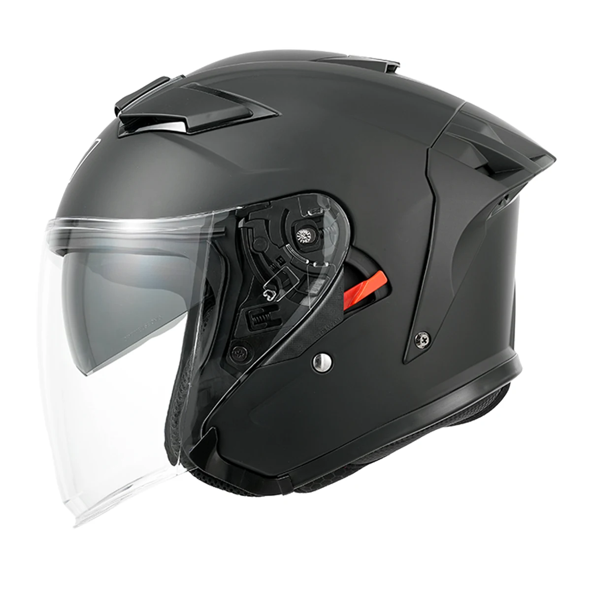 MY Open Face Helmet OF839 Matte Black DOT Certification with Dual Visor 1