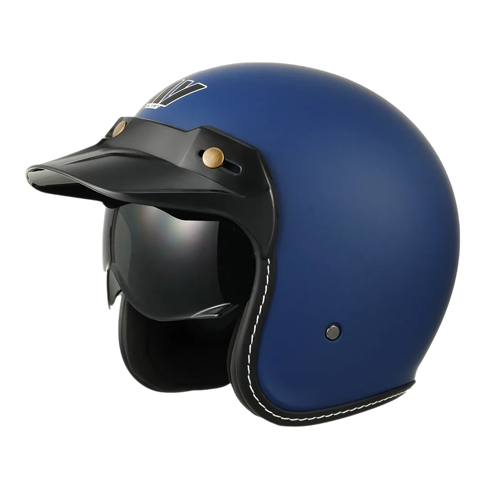 MY OF606 Kask motocyklowy z otwartą twarzą Producent: Lekki kask typu odrzutowego z daszkiem do jazdy w krajach tropikalnych i do codziennego dojazdu do pracy 1