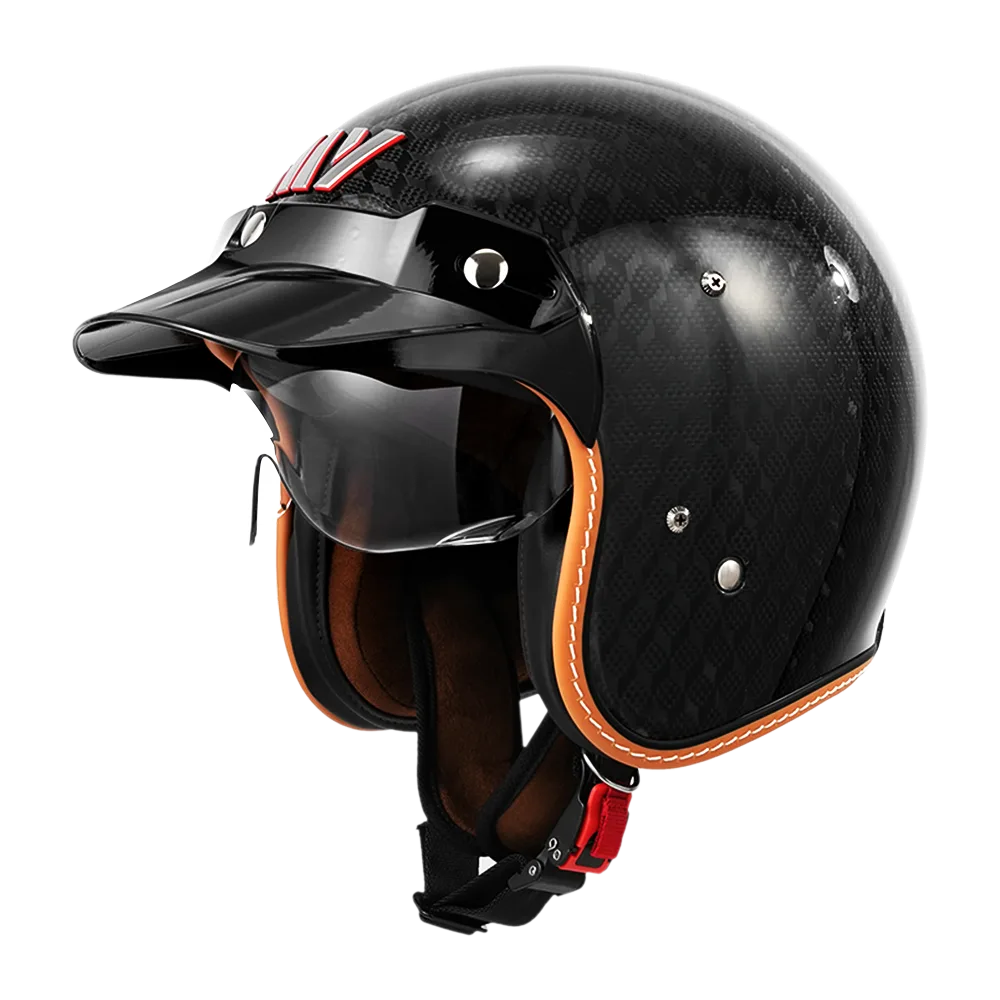 IL MIO CASCO DA JET RETRÒ OF853 (CASCO 3/4) CORPO LEGGERO E PORTA I TUOI OCCHIALI INTERNI PER UN BREVE TRAGITTO URBANO E PER IL PATTUGLIAMENTO 1