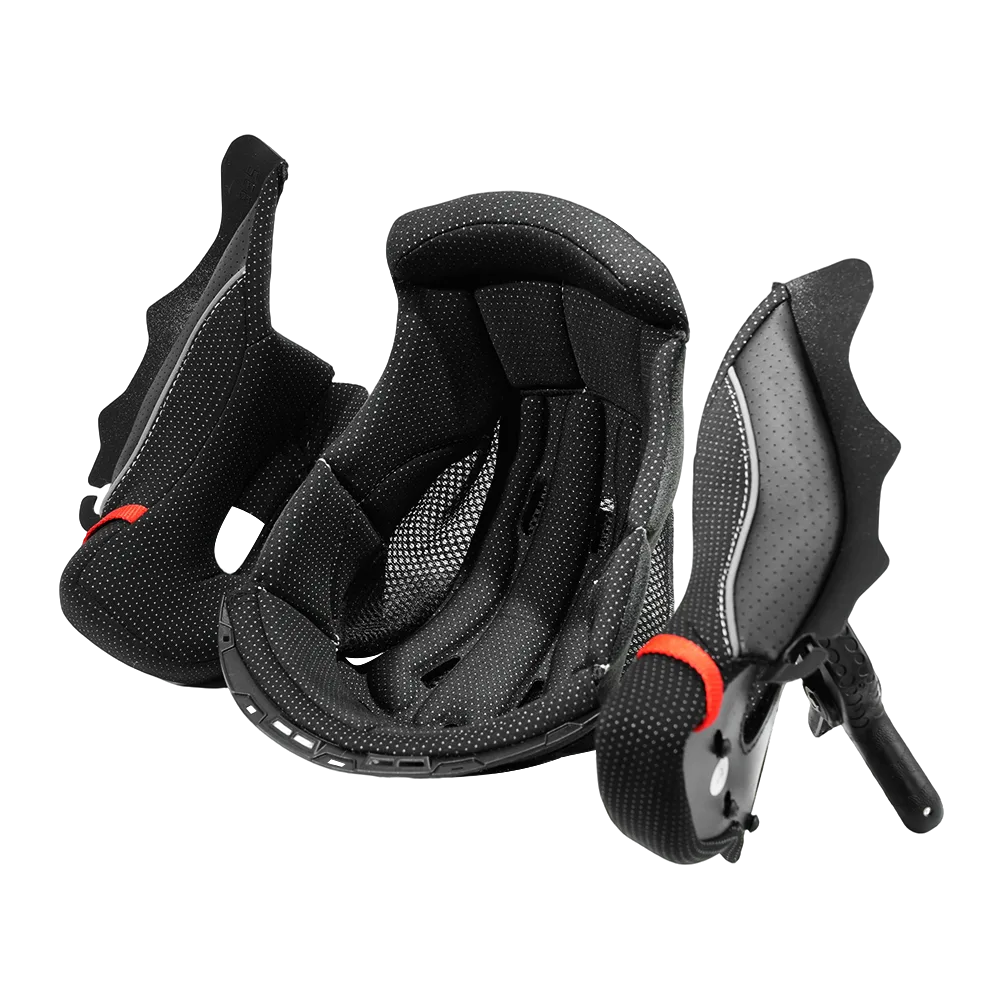FF935 Fodera per casco da moto | Fodera interna di ricambio lavabile in fibra traspirante Coolmax 1