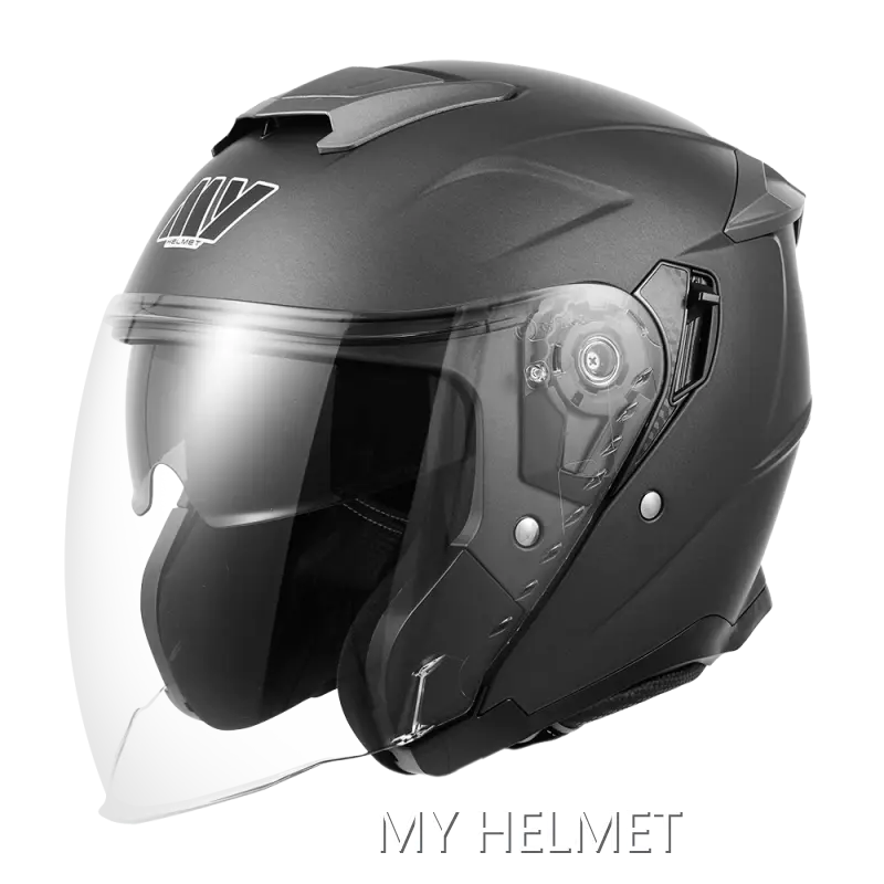 Black Open Face Motorcycle Helmets Motorcycle Helmet Wholesale - MY HELMET 1
