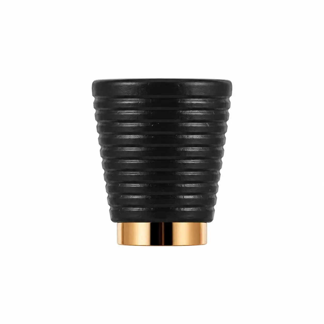 Tapered Black Perfume Cap with Textured Finish for Bottle Packaging 1