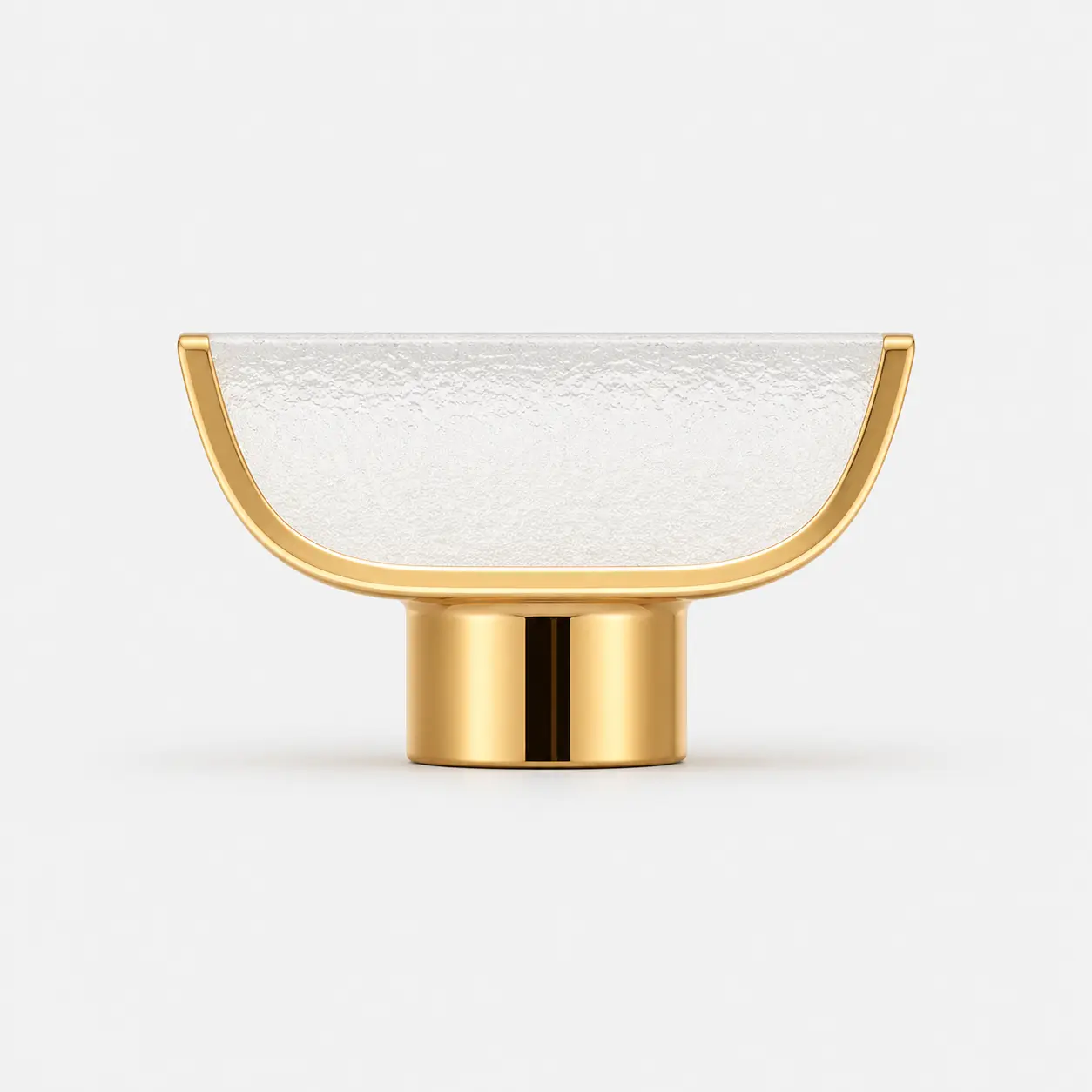 Bridge Shape Perfume Cap with Textured Gold Panels for Bottle Packaging 1