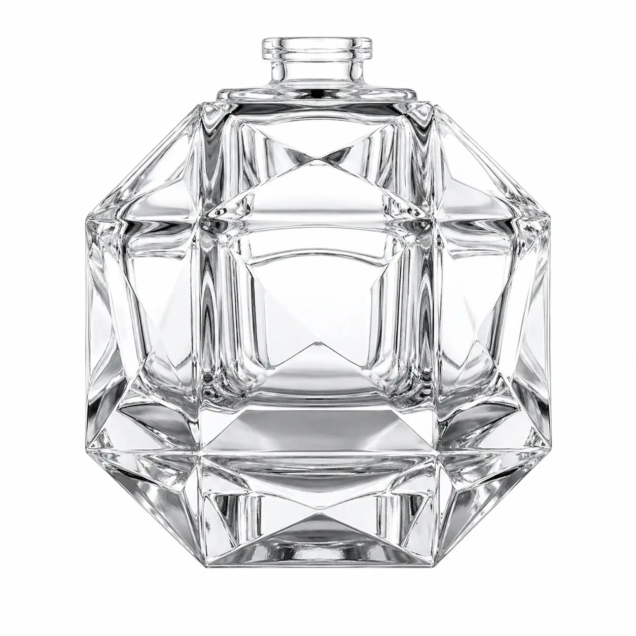 Decorative Faceted Glass Perfume Bottle Assortment for Luxury Packaging 1