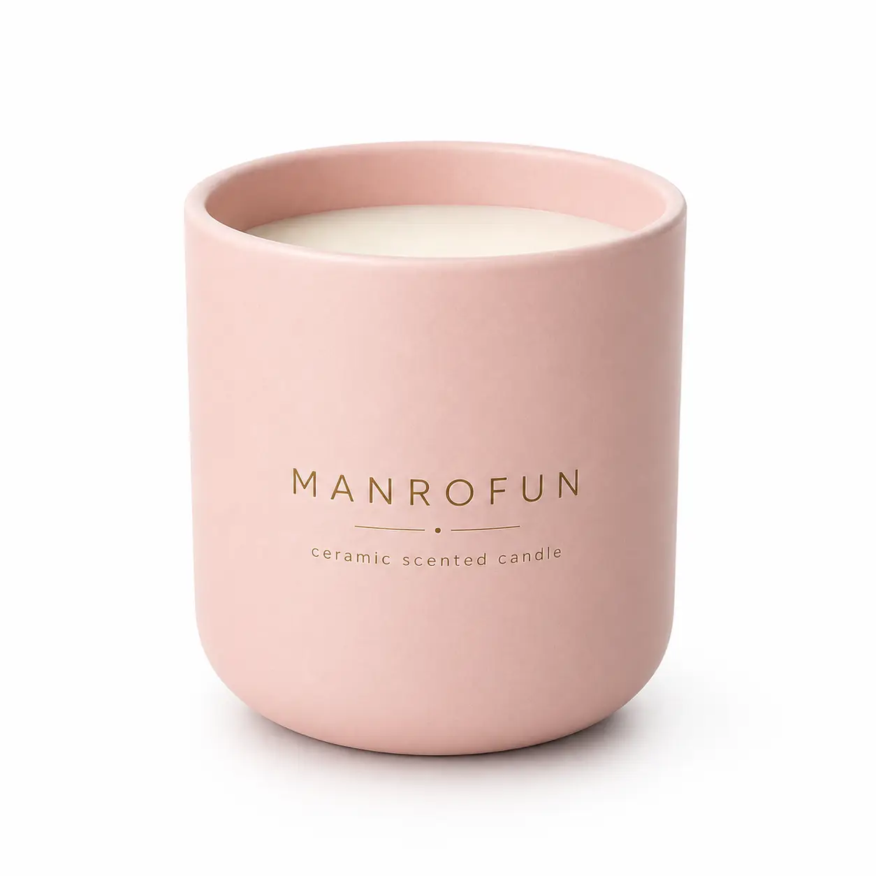Pastel Matte Ceramic Candle Jar Set with Wooden Lid for Home Fragrance 1