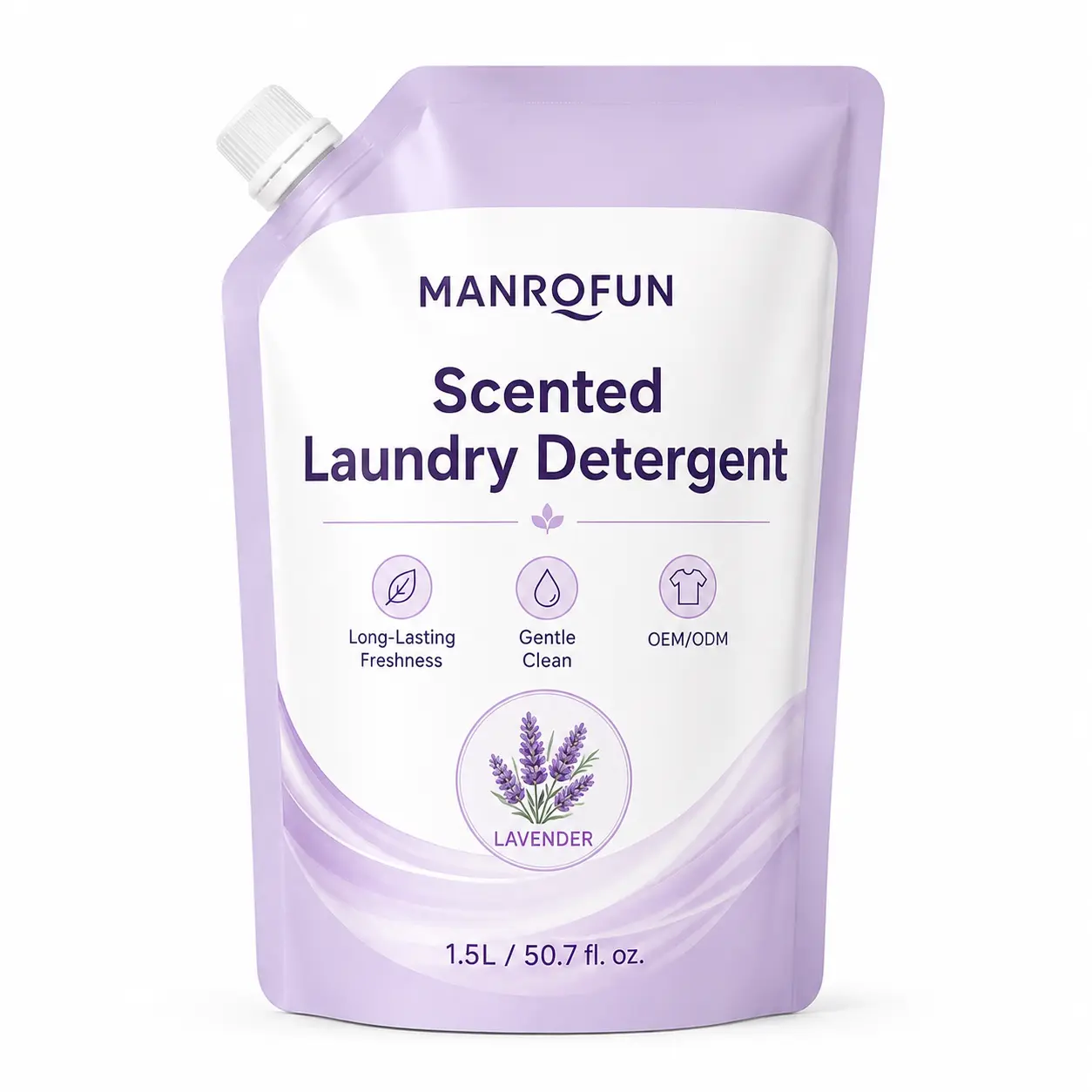 Wholesale Refill Pouch Scented Laundry Detergent Liquid Pack for OEM Private Label Supply 1