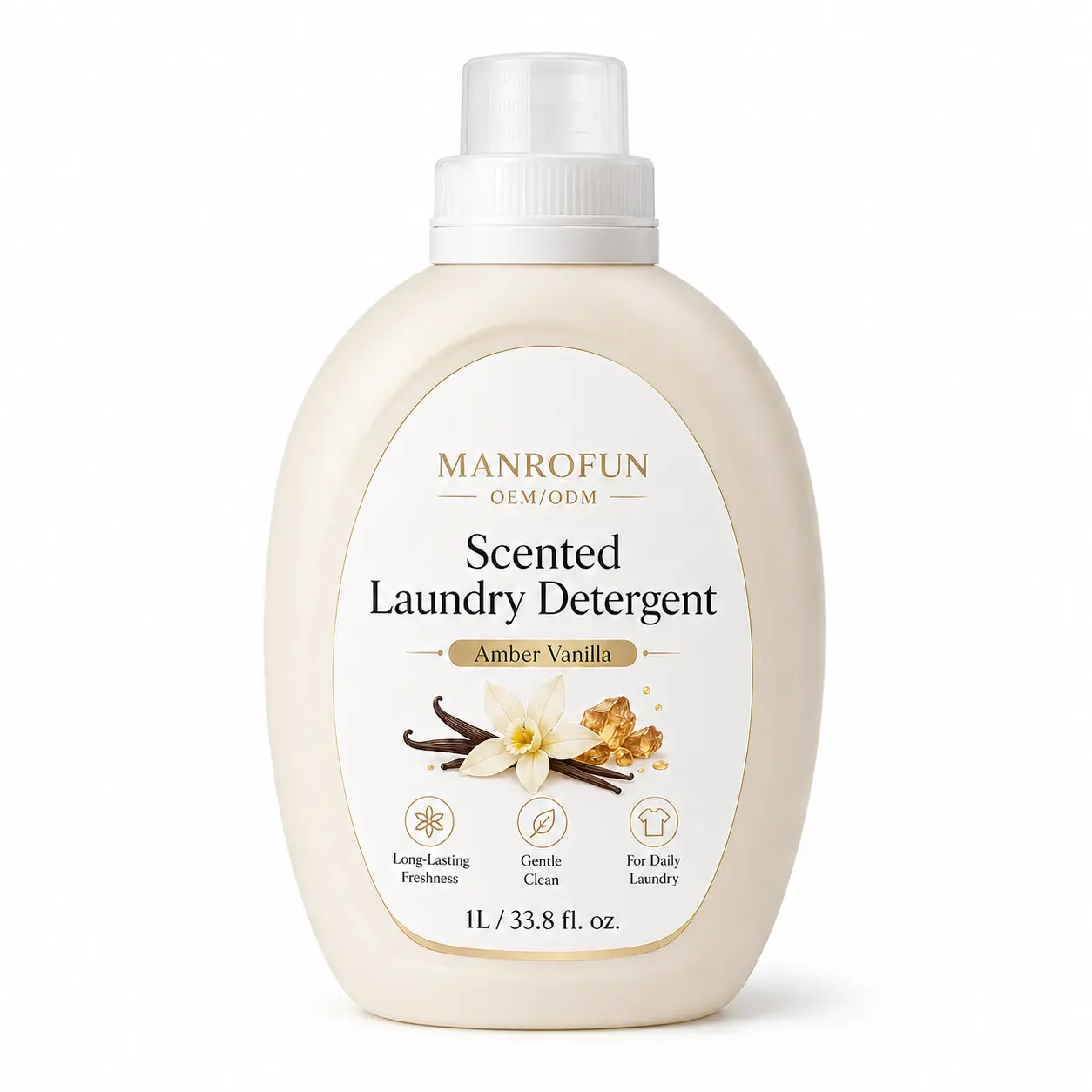 Luxury Floral Scented Laundry Detergent Liquid Bottle for Gentle Fabric Care OEM Factory 1