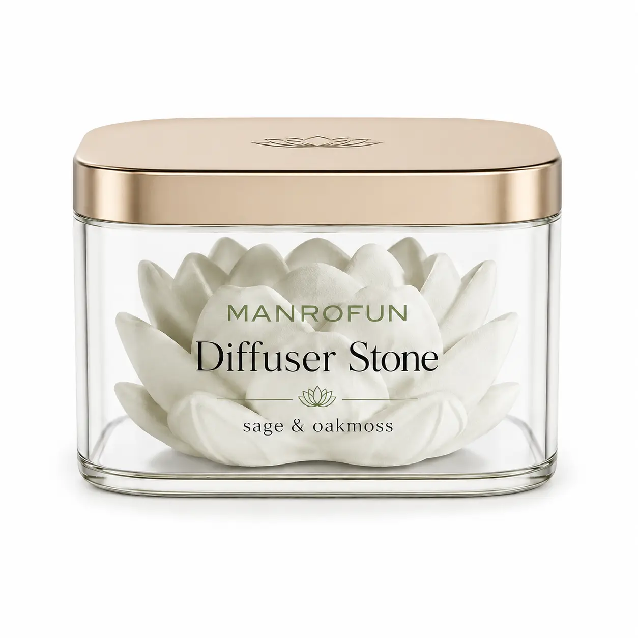 Premium Lotus Diffuser Stone Glass Aroma Box Home Fragrance Decoration Set 1