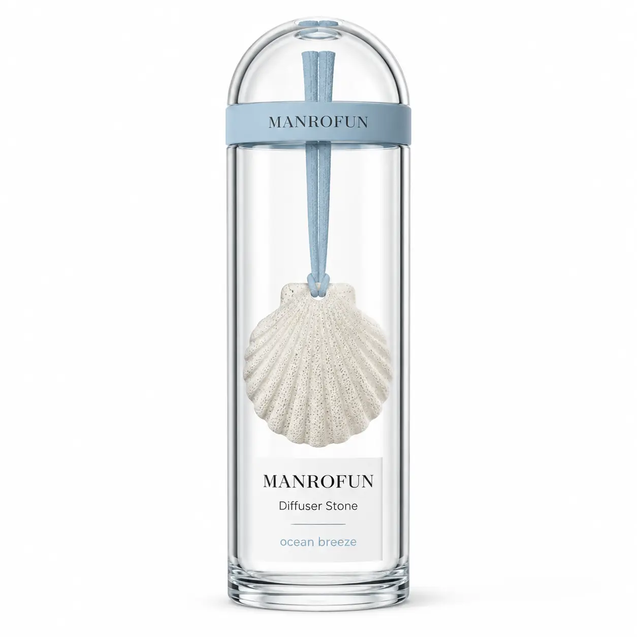 Custom Hanging Shell Diffuser Stone Glass Bottle Home Fragrance Set 1