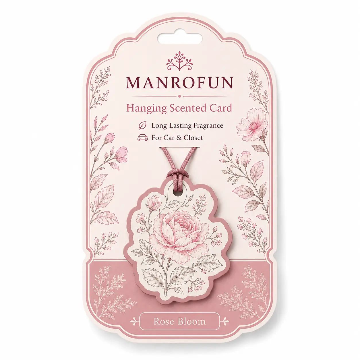 Decorative Floral Hanging Fragrance Card for Car Closet and Wardrobe Freshener 1