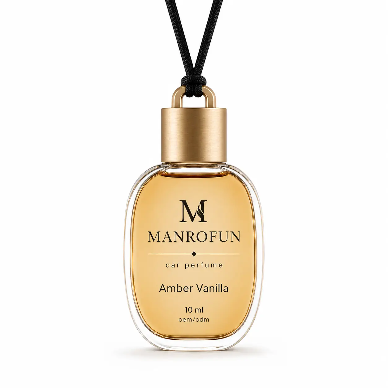 Hanging Glass Car Perfume Bottle with Wooden Cap and Custom Scent 1