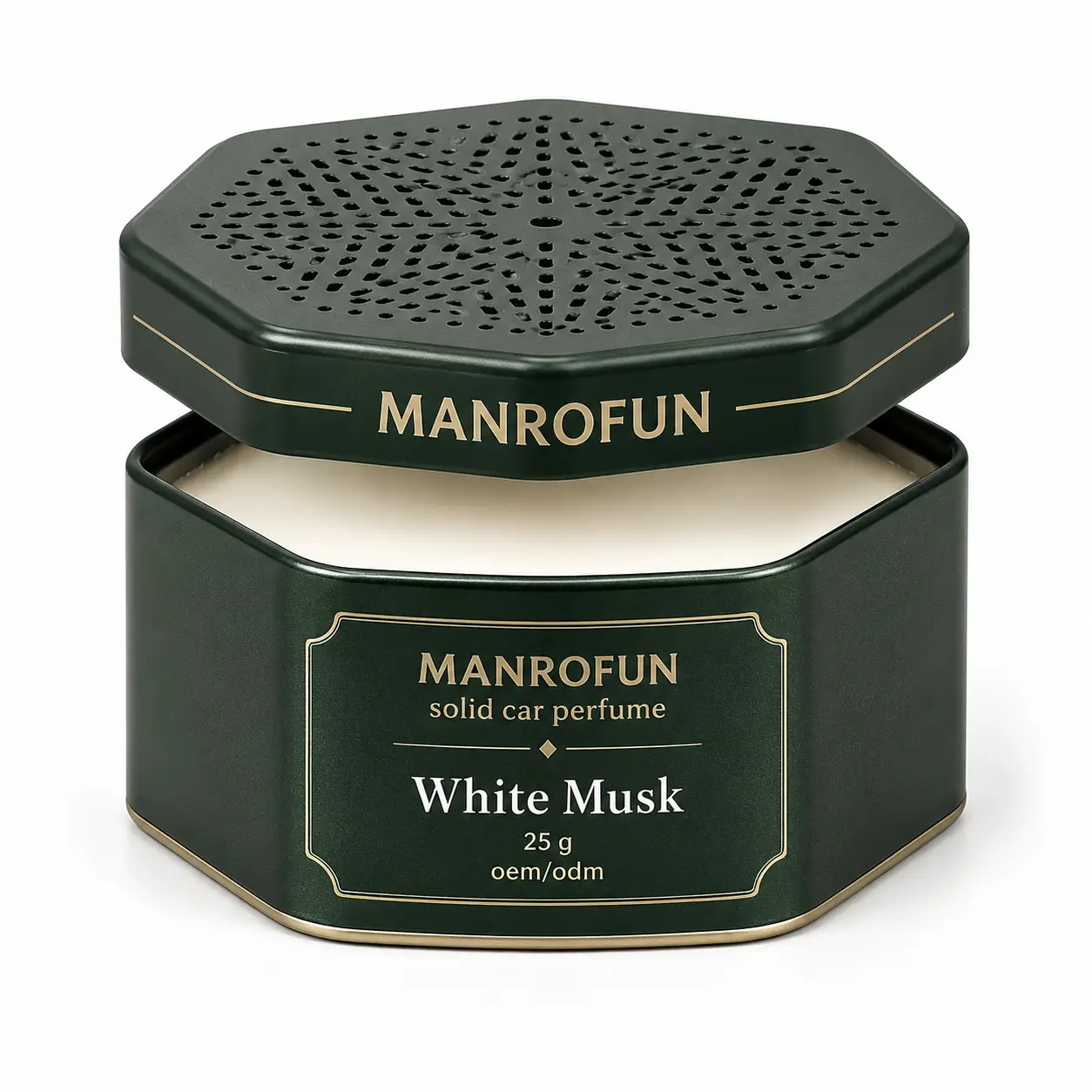 Vented Metal Solid Car Perfume Tin for OEM Fragrance Collections 1