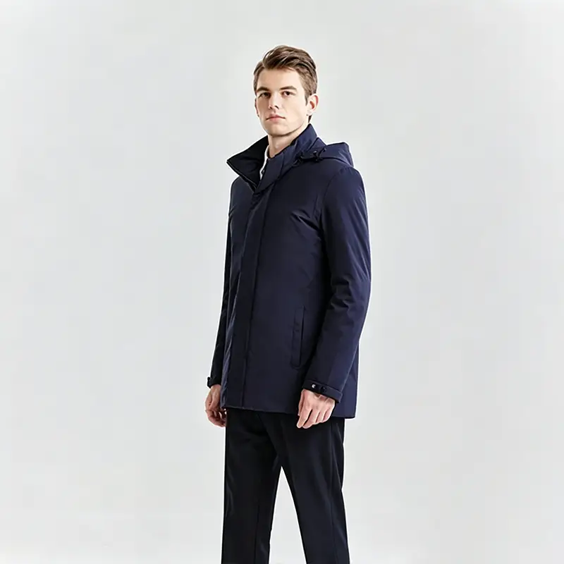 YRM9003 Business Navy Men's Down Jacket 90% White Goose Down 1