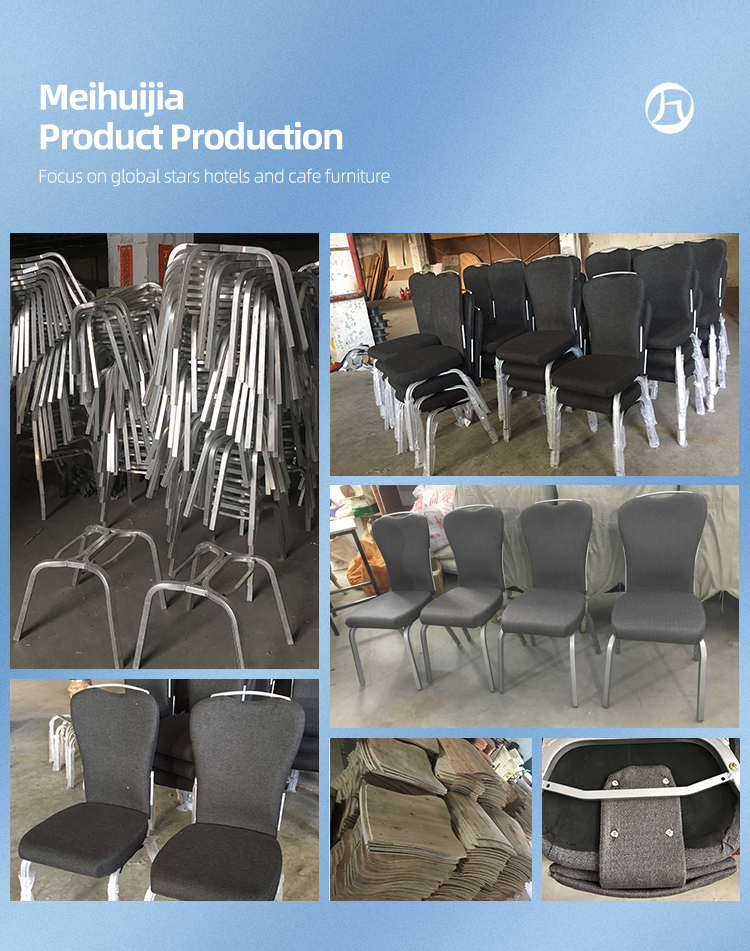 High quality aluminum hotel rocking flex back banquet dining chair