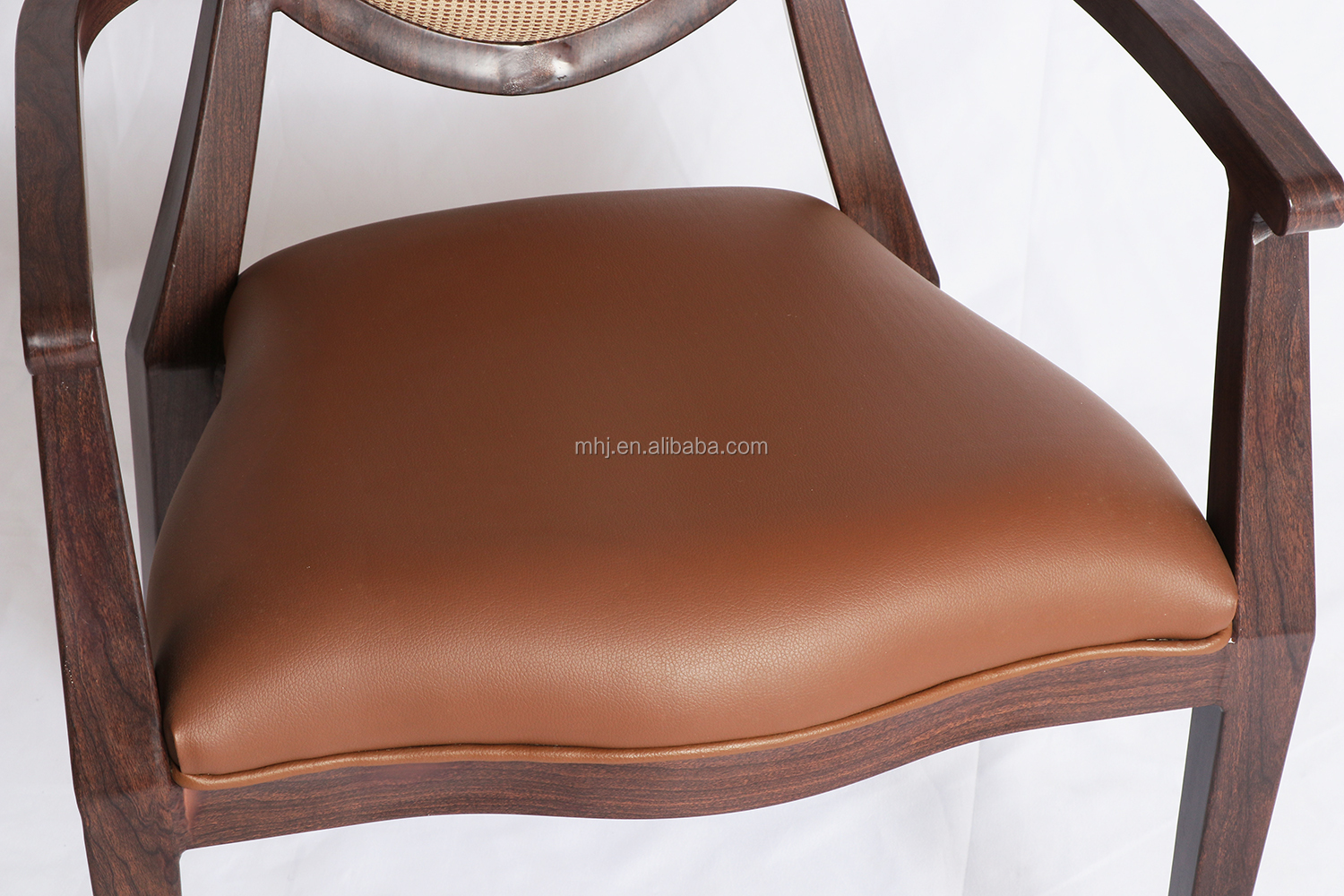 MHJ furniture - Hotel Dining Room Upholstered Dining Chair Mobile Armrest Banquet Chair With Wheel Aged & Nursing home seating 12