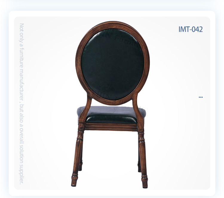wholesale round back wood look aluminum rivet hotel wedding banquet louis chair