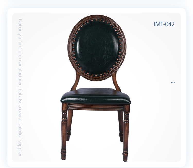wholesale round back wood look aluminum rivet hotel wedding banquet louis chair