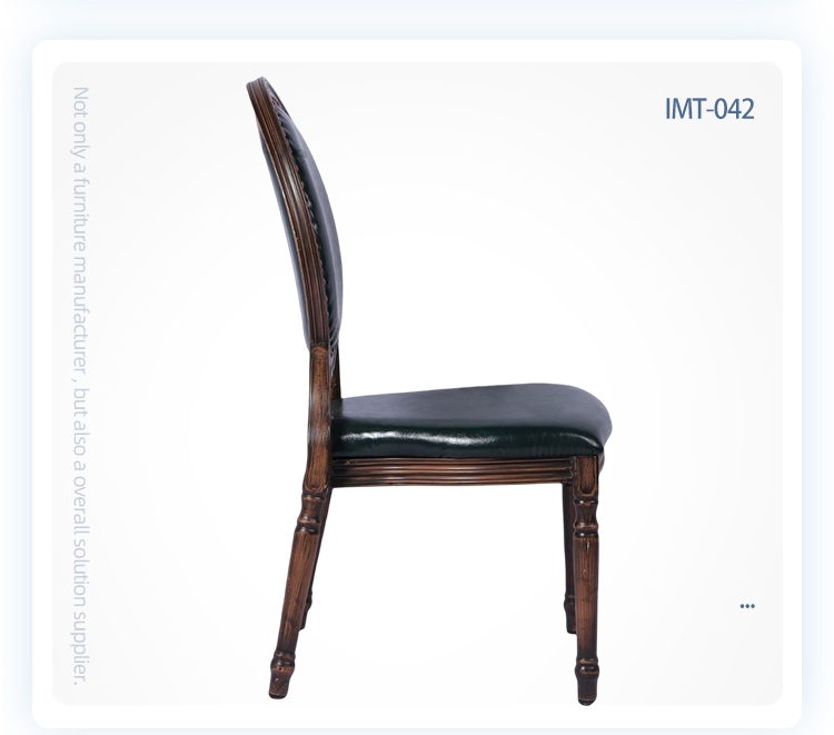 wholesale round back wood look aluminum rivet hotel wedding banquet louis chair