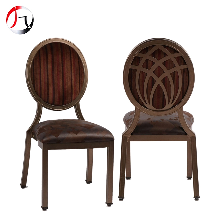 MHJ furniture - 2023 Hot Sale Antique Design Stackable Wedding Banquet Round Back Louis Chairs Imitated wooden chair 1