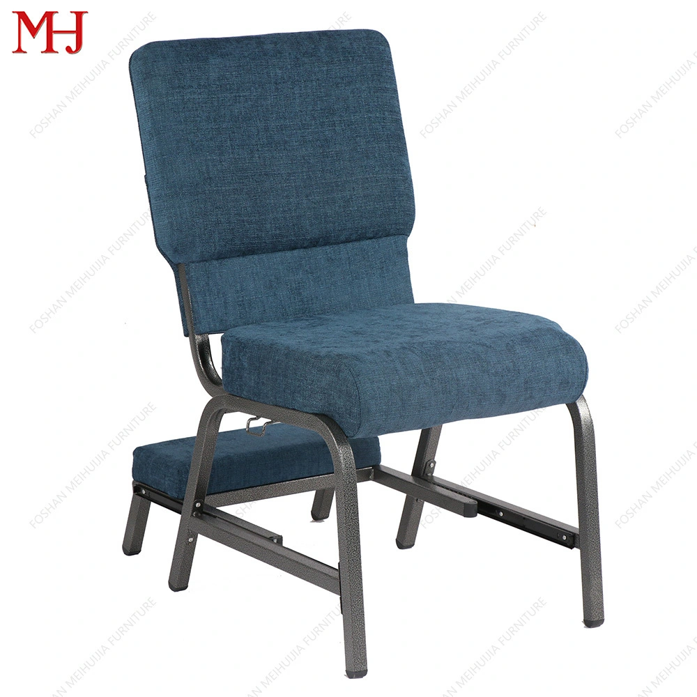 Hot selling modern design metal theater chairs with knee bones and luxurious fabric church furniture for use in auditori 1