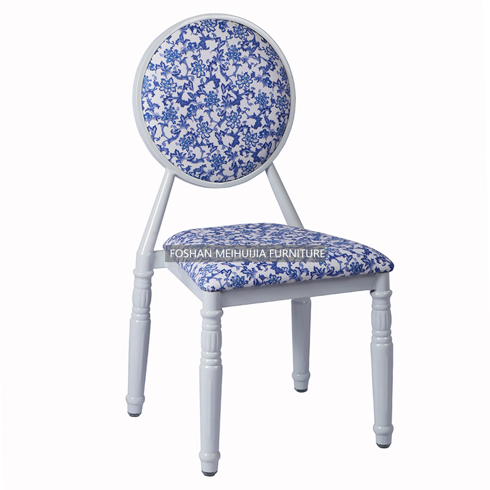 French retro event party oval back chair furniture antique banquet back Louis wedding chair Louis chair 9