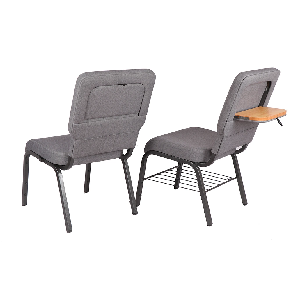 Church chair with bookrack and writing board 1