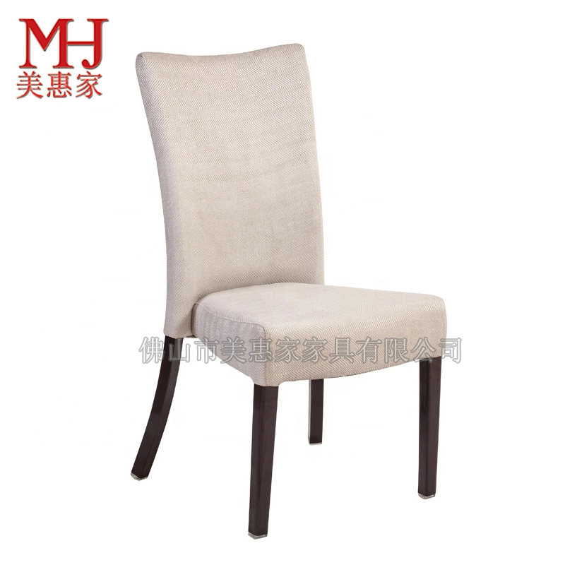 Hotel Restaurant  dining chair Solid wood fabric upholstery High back chair 1