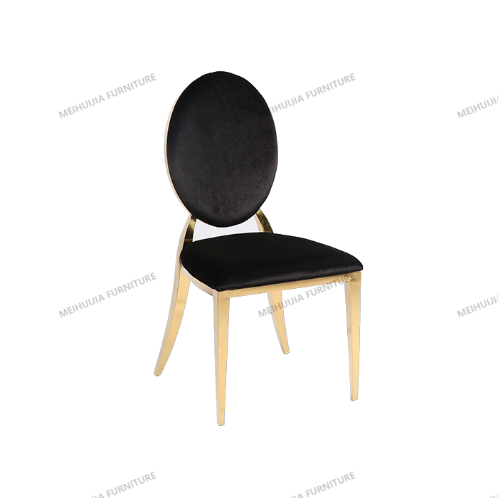 Luxury Hotel Hall Banquet Chair High Back Aluminium Metal Stacking Dining Chair 10