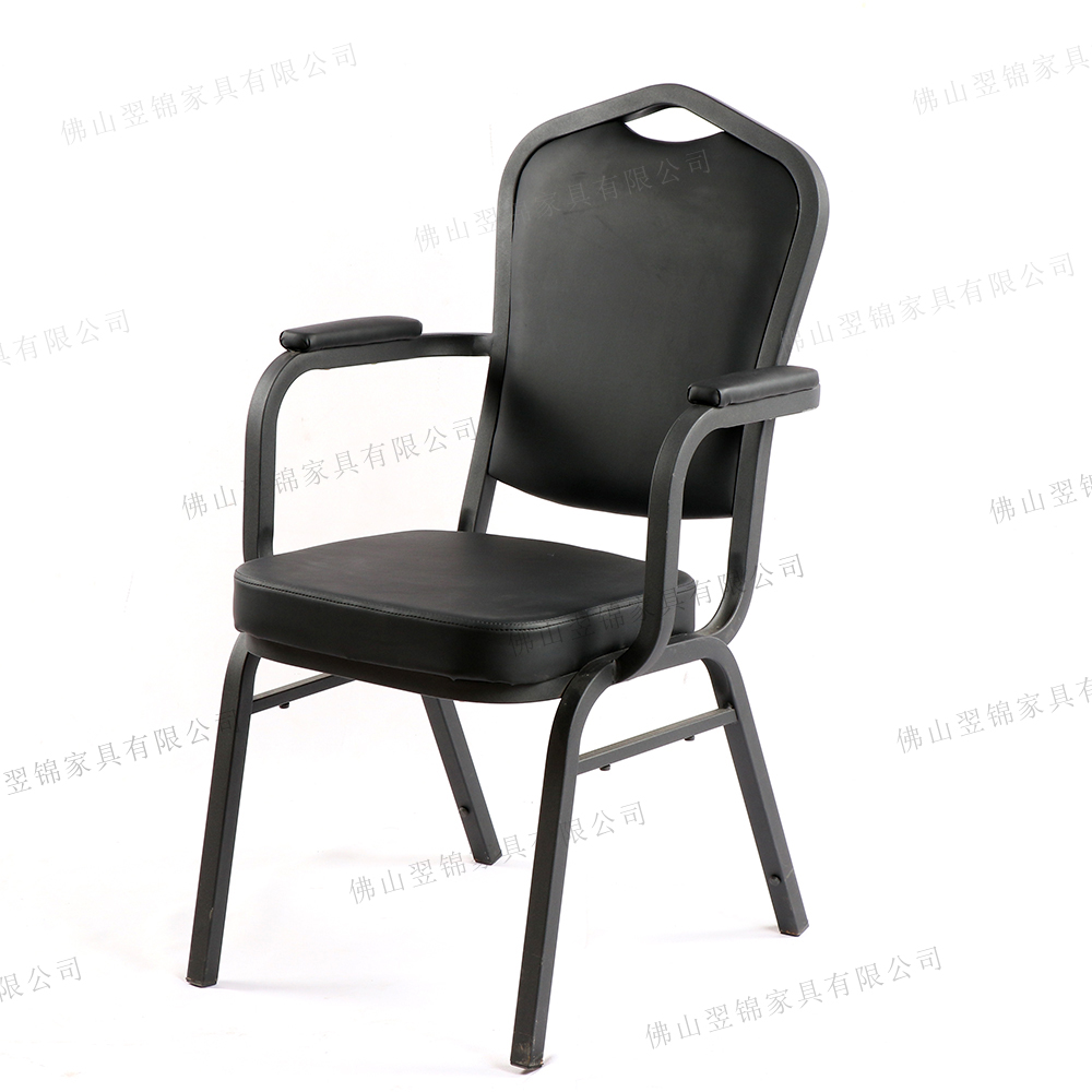Luxury Black Fabric Silver Steel Chrome Frame Stacking Used Hotel Stacking Event Wedding Banquet Chairs 11