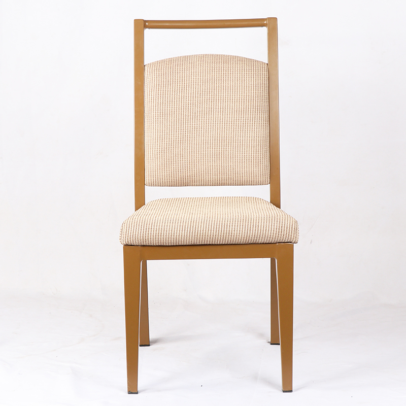 Hotel restaurant iron chair, imitated wooden chair metal frame chair 12