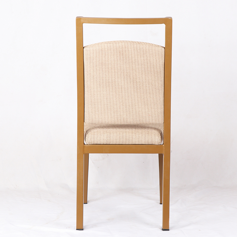 Hotel restaurant iron chair, imitated wooden chair metal frame chair 9
