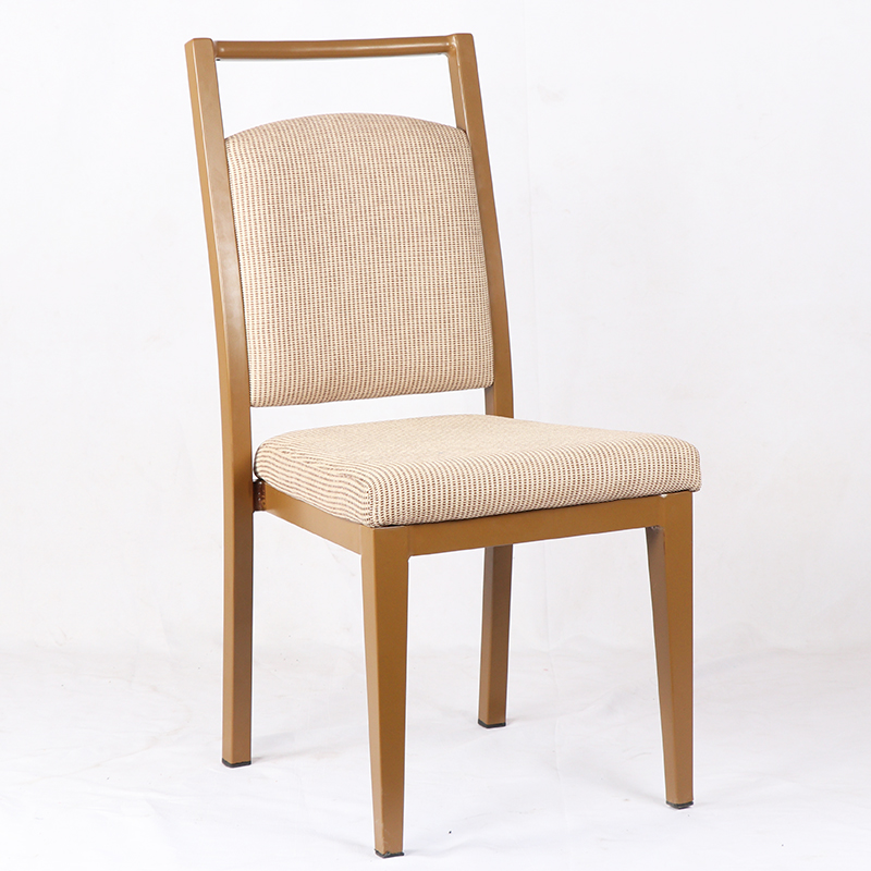 Hotel restaurant iron chair, imitated wooden chair metal frame chair 11