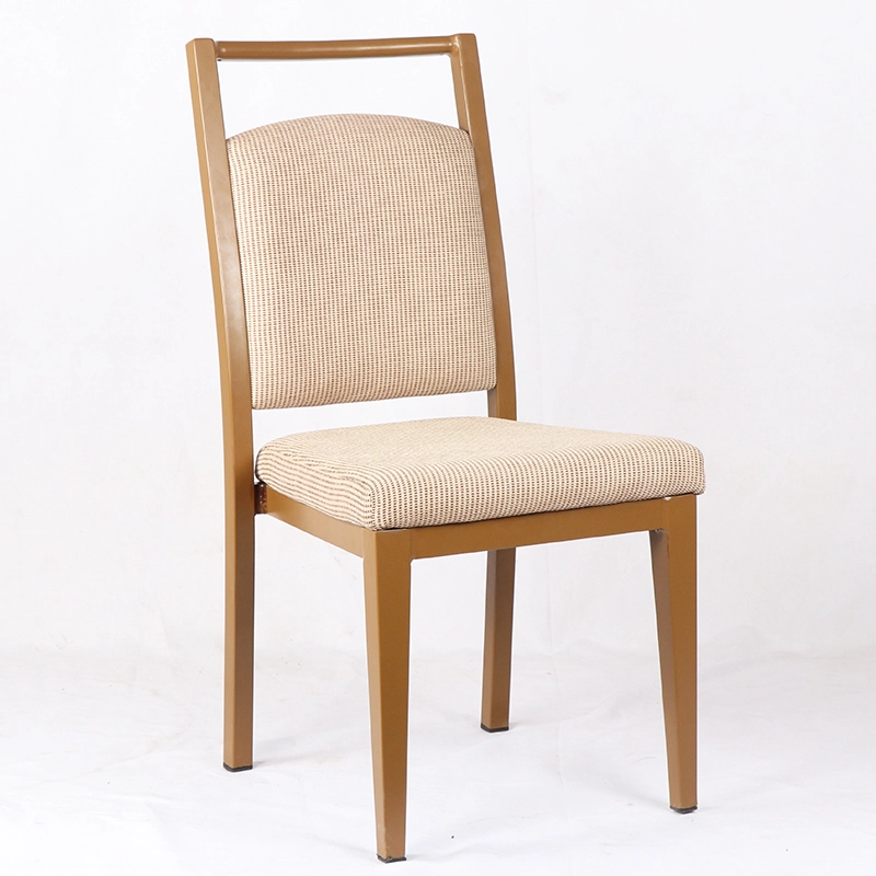 Hotel restaurant iron chair, imitated wooden chair metal frame chair 1