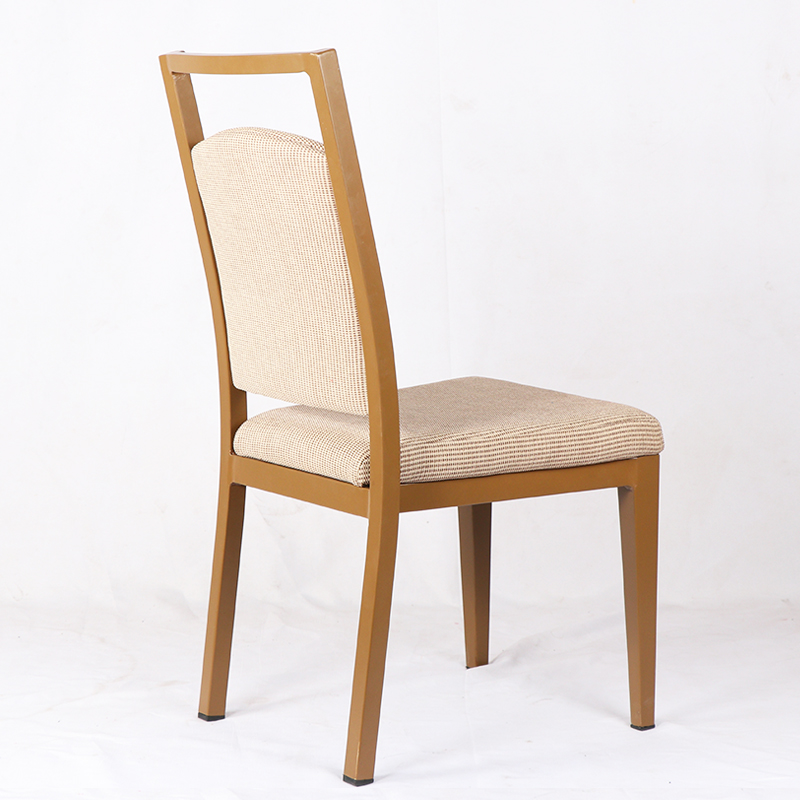 Hotel restaurant iron chair, imitated wooden chair metal frame chair 10