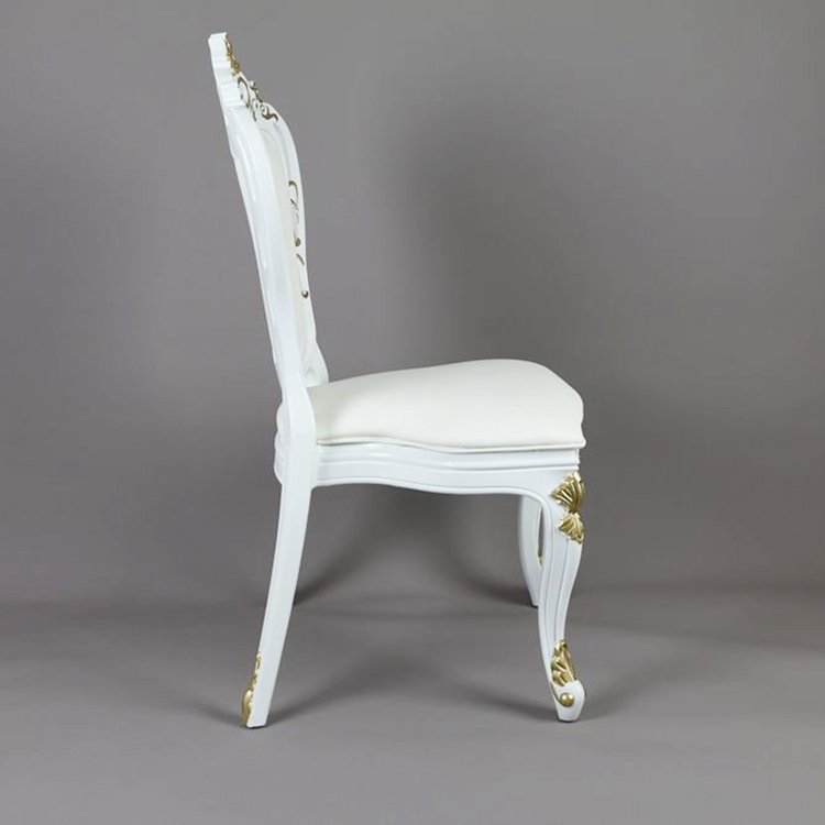 White Stackable  Back crown PP Resin Wedding Event Chair 10
