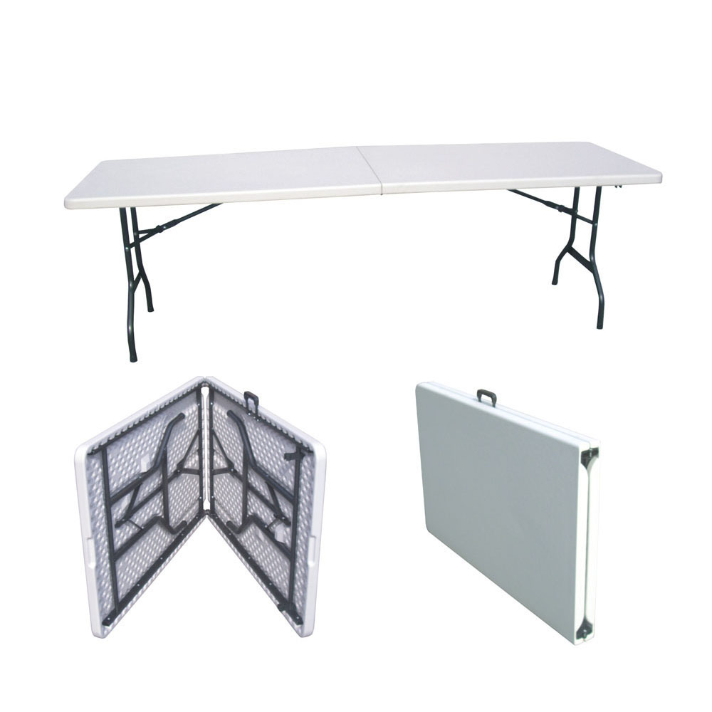 Outdoor Hdpe Picnic 6Ft Pe Rectangular Folding Plastic Table Mesas Plegables For Outdoor 8
