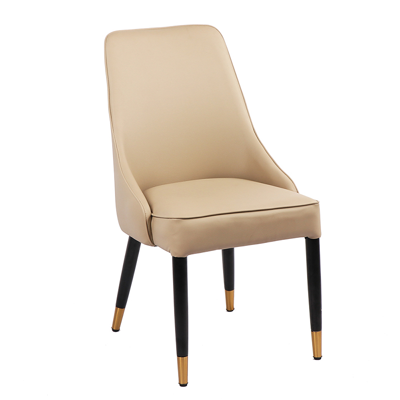 High Quality Soft Bag Simple Stool Hotel Modern Design Luxury Leather Dining Chair Backrest Home Upholstered Dining Chai 13