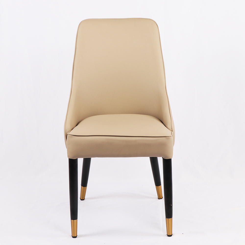 High Quality Soft Bag Simple Stool Hotel Modern Design Luxury Leather Dining Chair Backrest Home Upholstered Dining Chai 11